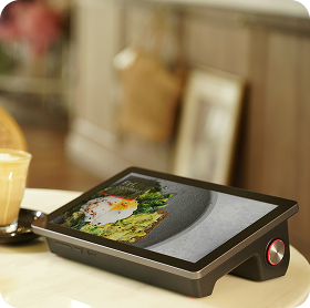 Custom development solution - tablet with food app