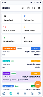 App Waiter interface example 2